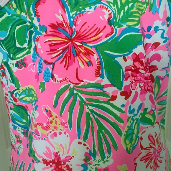 Lilly Pulitzer Pink and Green Floral Dress - Picture 4 of 5